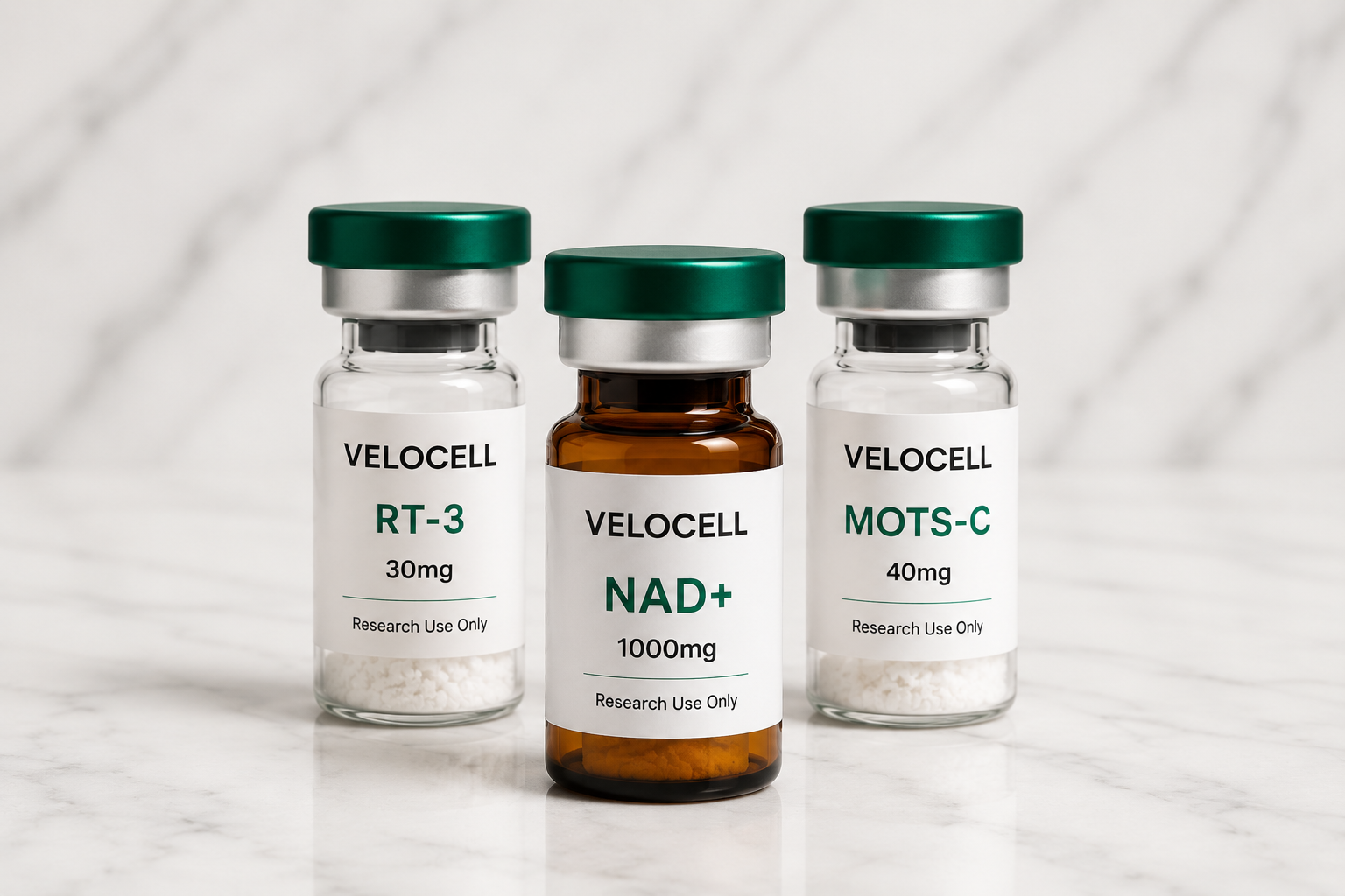 Ascend Protocol — RT-3, NAD+ and MOTS-C vials